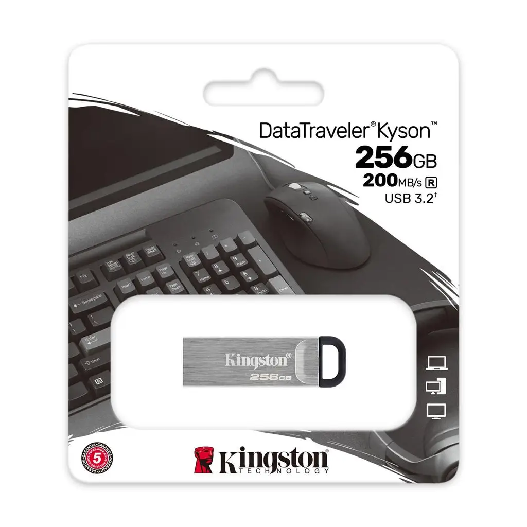 Kingston DTKN-256GB 256GB DataTraveler Kyson 200MB-s Metal USB 3.2 Gen 1 Flash Bellek