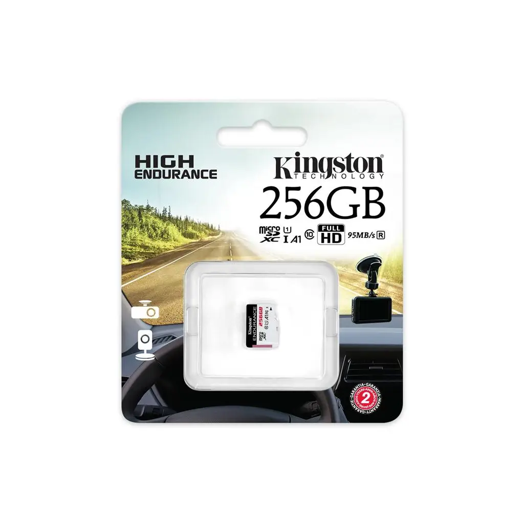 Kingston SDCE-256GB 256GB microSDXC Endurance 95R-45W C10 A1 UHS-I Card Only Hafıza Kartı