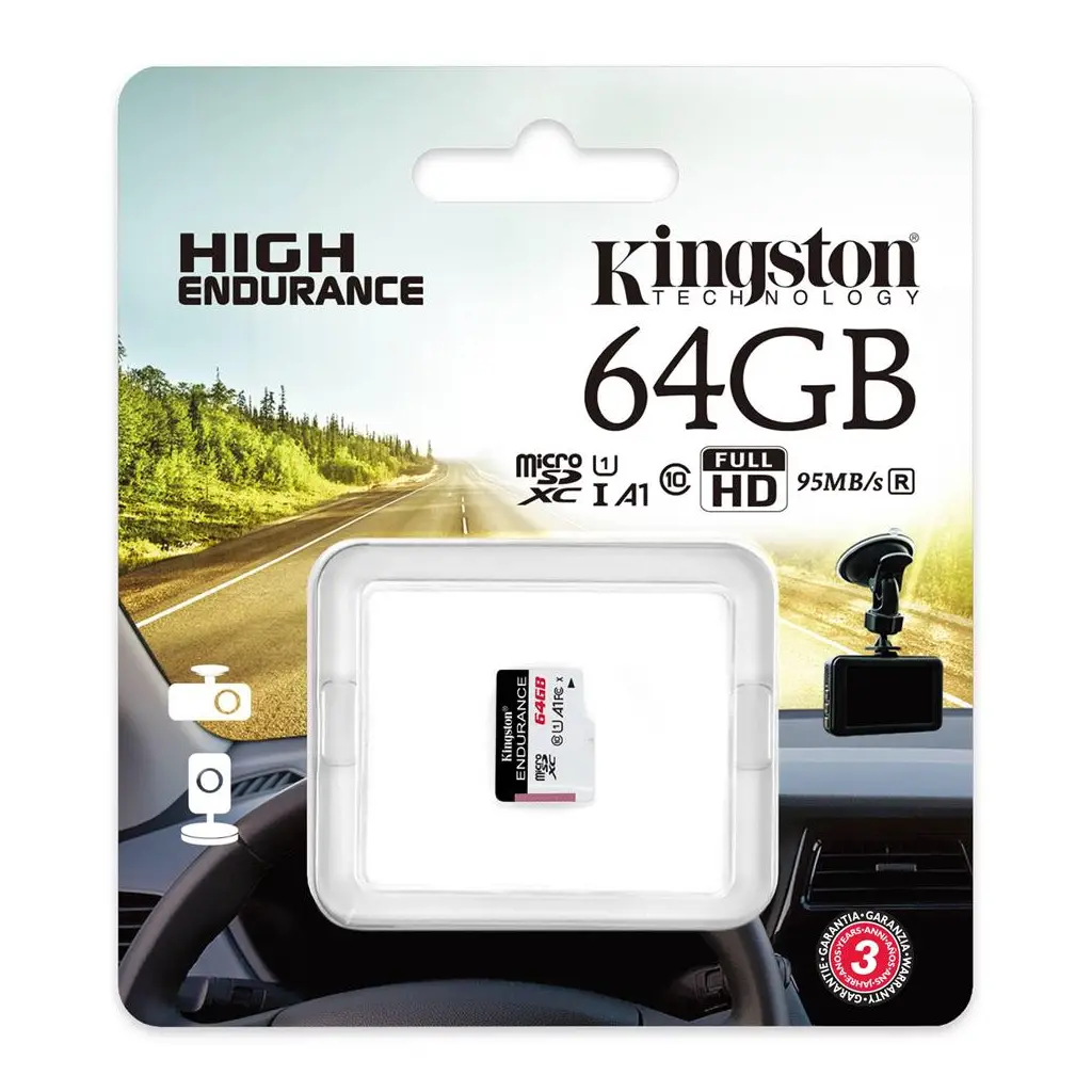 Kingston SDCE-64GB 64GB microSDXC Endurance 95R-30W C10 A1 UHS-I Card Only Hafıza Kartı