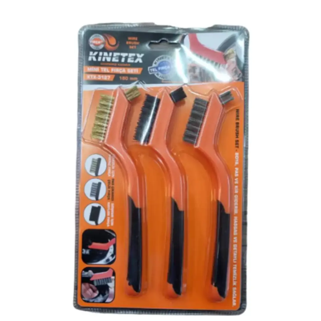 Knitex KTX-3127 ini Tel Fırça Seti 3 Parça
