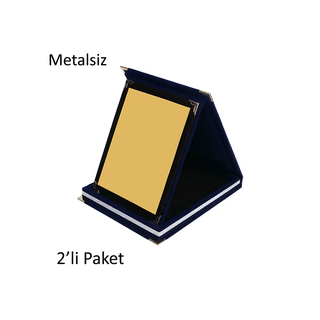 Lacivert Kadife Albüm Plaket - 2'li Paket
