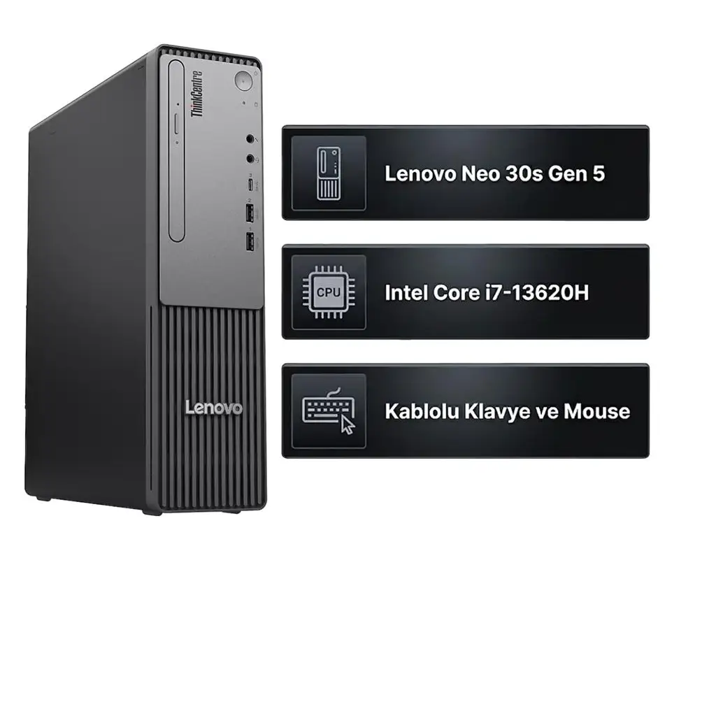 Lenovo ThinkCentre Neo 30s Gen 5 13DJS00L00 Intel Core i7-13620H 16GB 512GB SSD FreeDOS Mini Pc