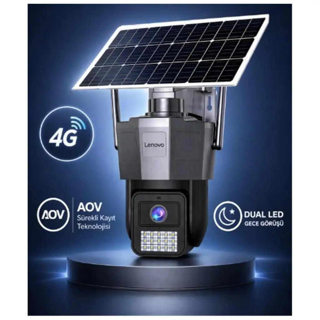 Lenovo X6T-4G 3MP AOV Smart Tek Kamera 4G Solar Kamera