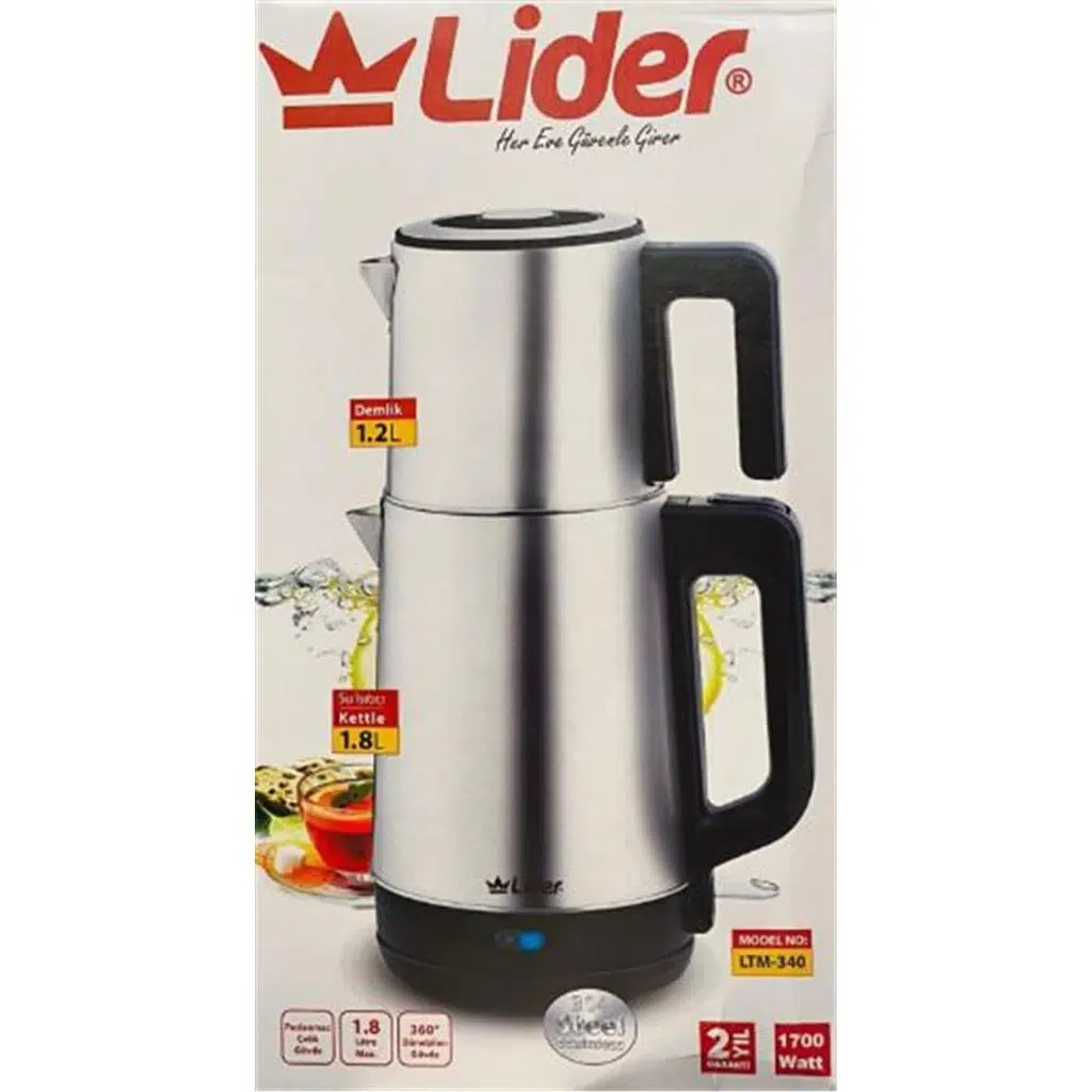 Lider Ltm-340 İkisi Bir Arada Elektrikli Çaycı Ve Kettle
