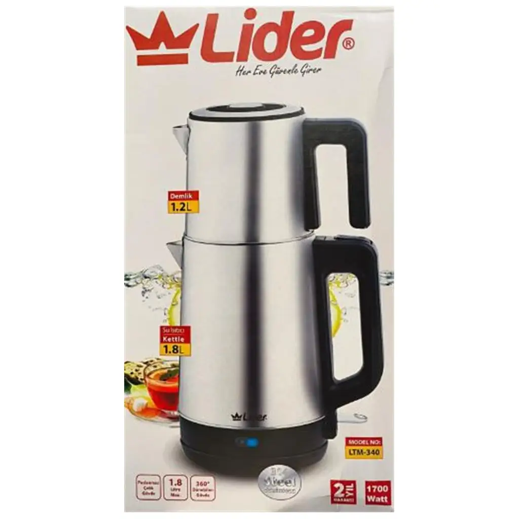 Lider Ltm-340 İkisi Bir Arada Elektrikli Çaycı Ve Kettle