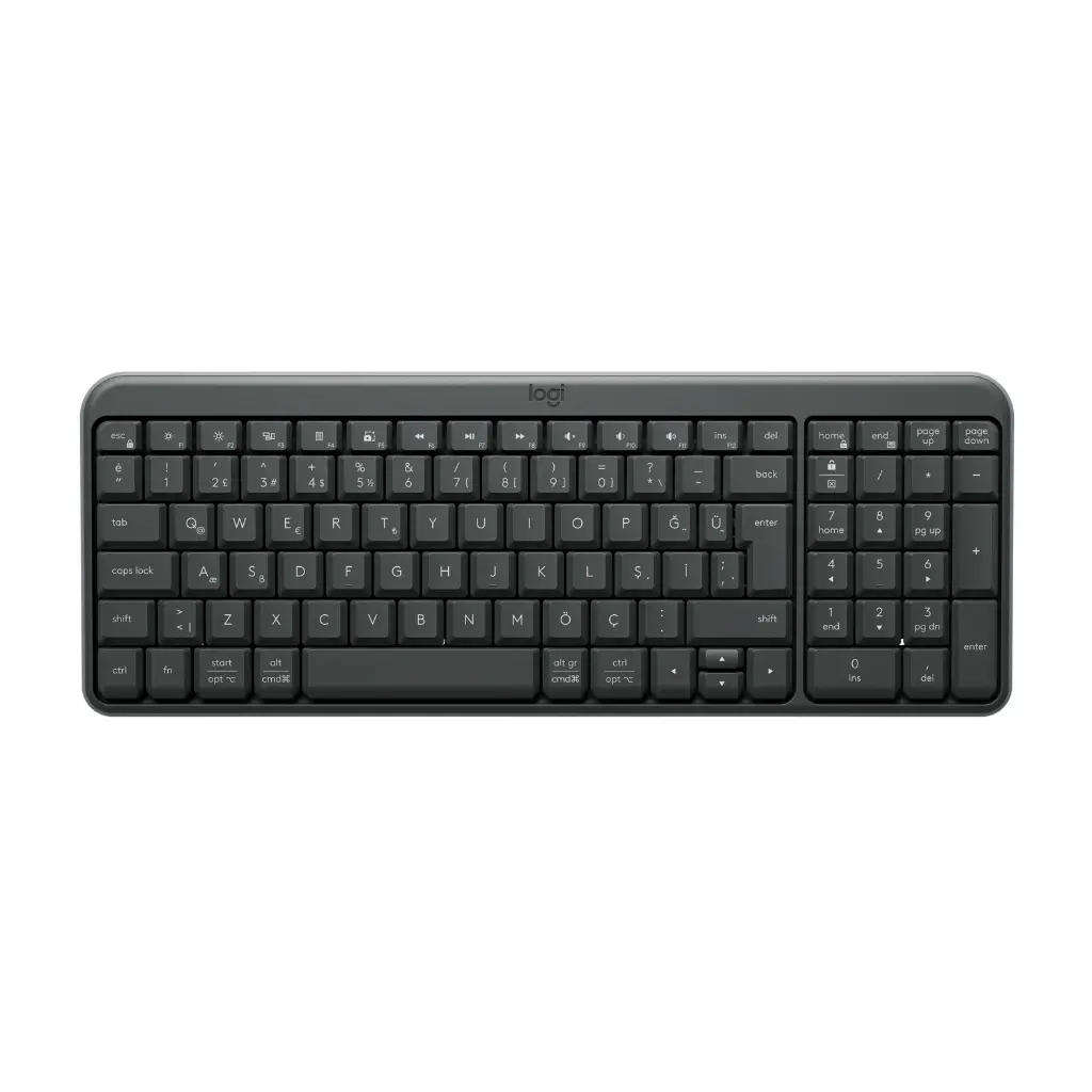 LOGITECH K250, Siyah, 920-013460, Bluetooth, Türkçe Q, Multimedya, Kompakt Klavye