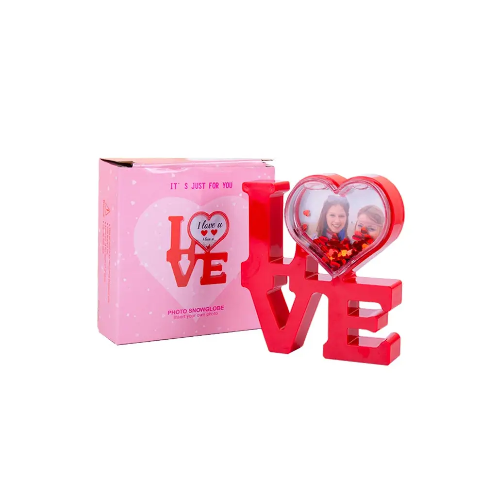 Love Fotoğraflı Kar Küresi