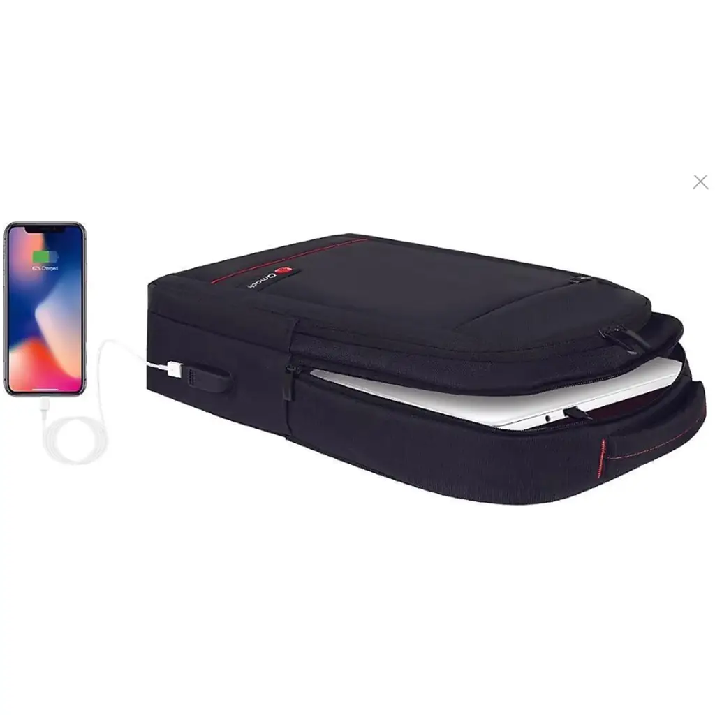 Mack MCC-007 17.3" Office USB Girişli Notebook Sırt Çantası Siyah (Dahili USB Şarj Portu)