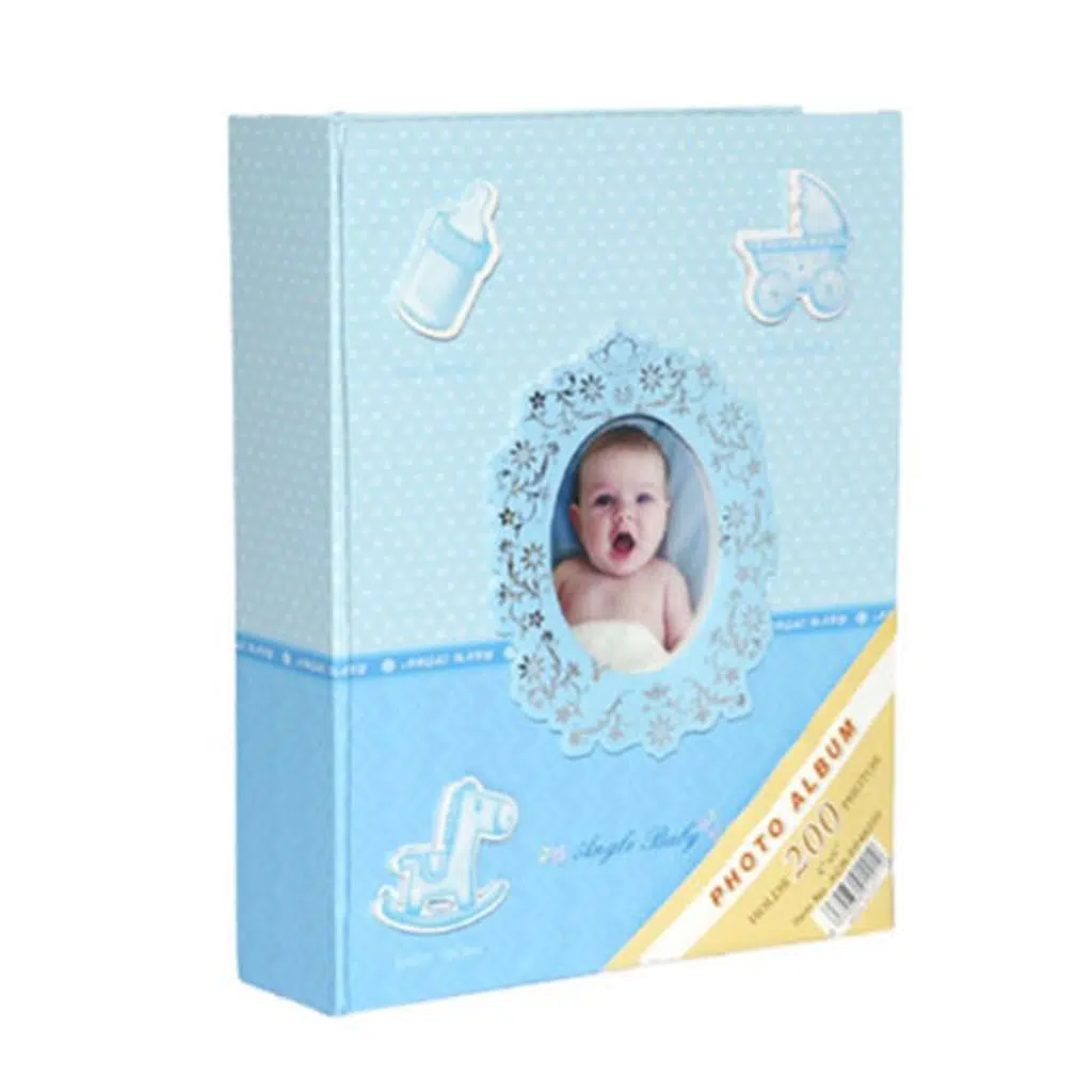 Mavi 200 lük 10x15cm Bebek Fotoğraf Albümü