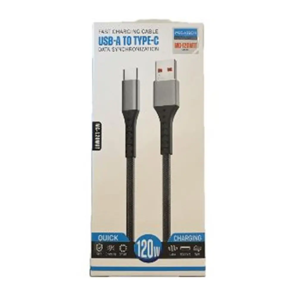 Megatech MT-120wt Hasır 120W Usb To Type-C Data Kablosu