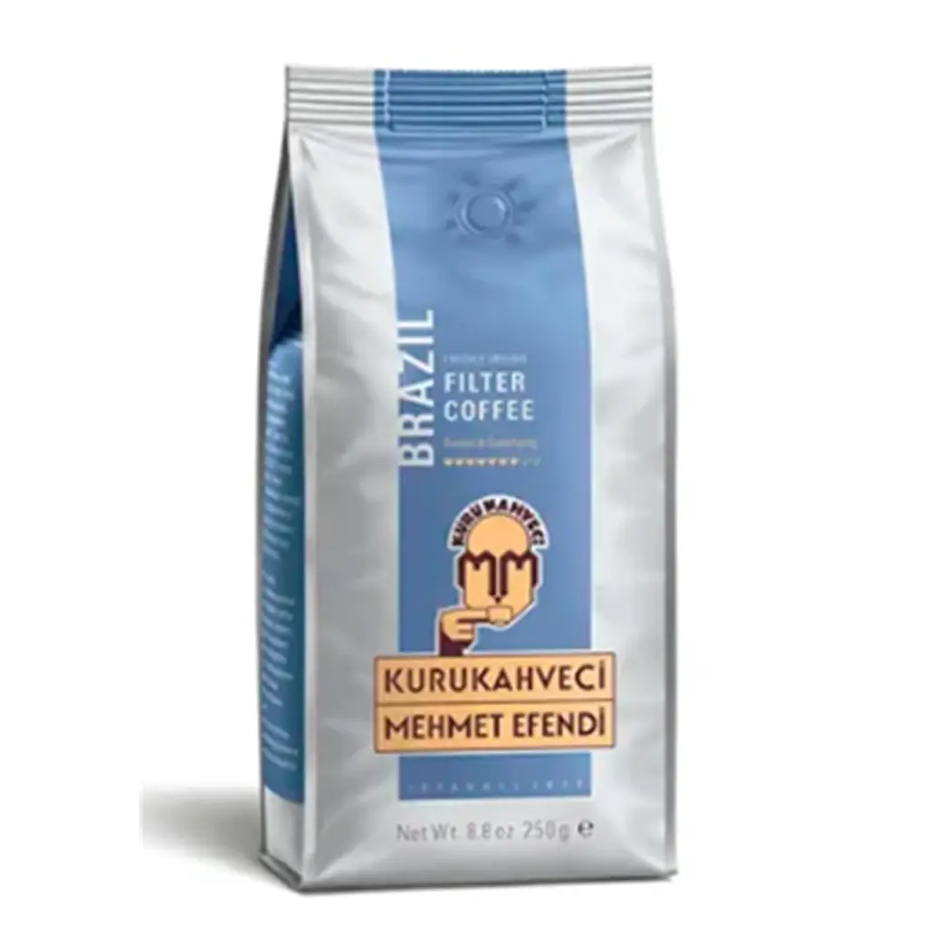 Mehmet Efendi 250gr Brazılan Filtre Kahve ( Freshly Ground ) ( Net WT 8,8 OZ)
