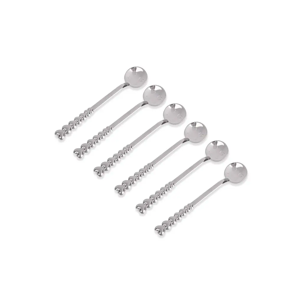 Metal Çay Kaşığı Emojili 6'lı