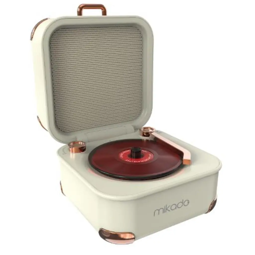 Mikado MD-62BT 5W 1200mAh Krem TF Kart + Bluetooth Destekli Klasik Retro Müzik Kutusu