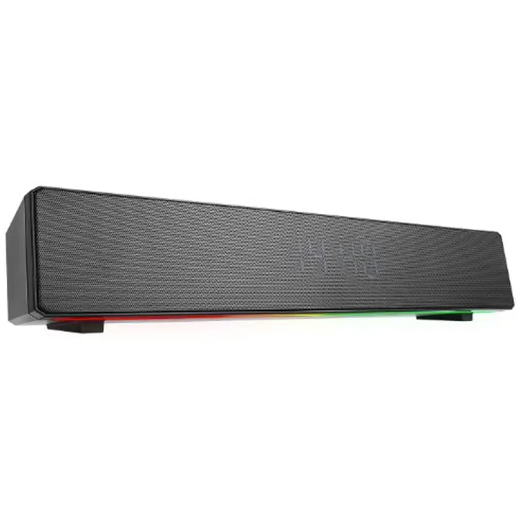 Mikado MD-SBT27 Siyah 10W 2400mAh BT,RGB,Alarm,Clock,TF Card Type-C,USB Soundbar Speaker