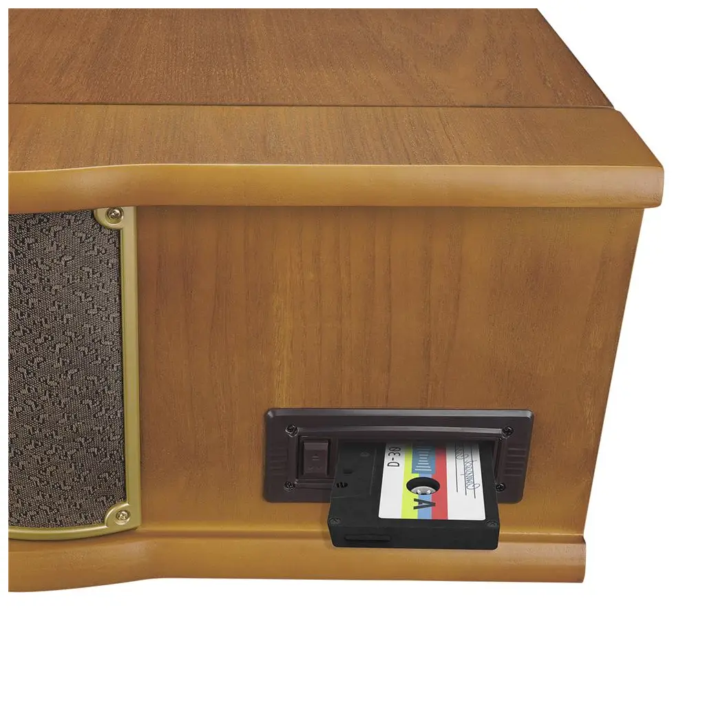 Mikado Nostalgia MN-P325 DÖNENCE Pikap Ahşap 2X5W Stereo Spk MP3 Çalar USB-Radyo-CD-Kaset -BT Müzik