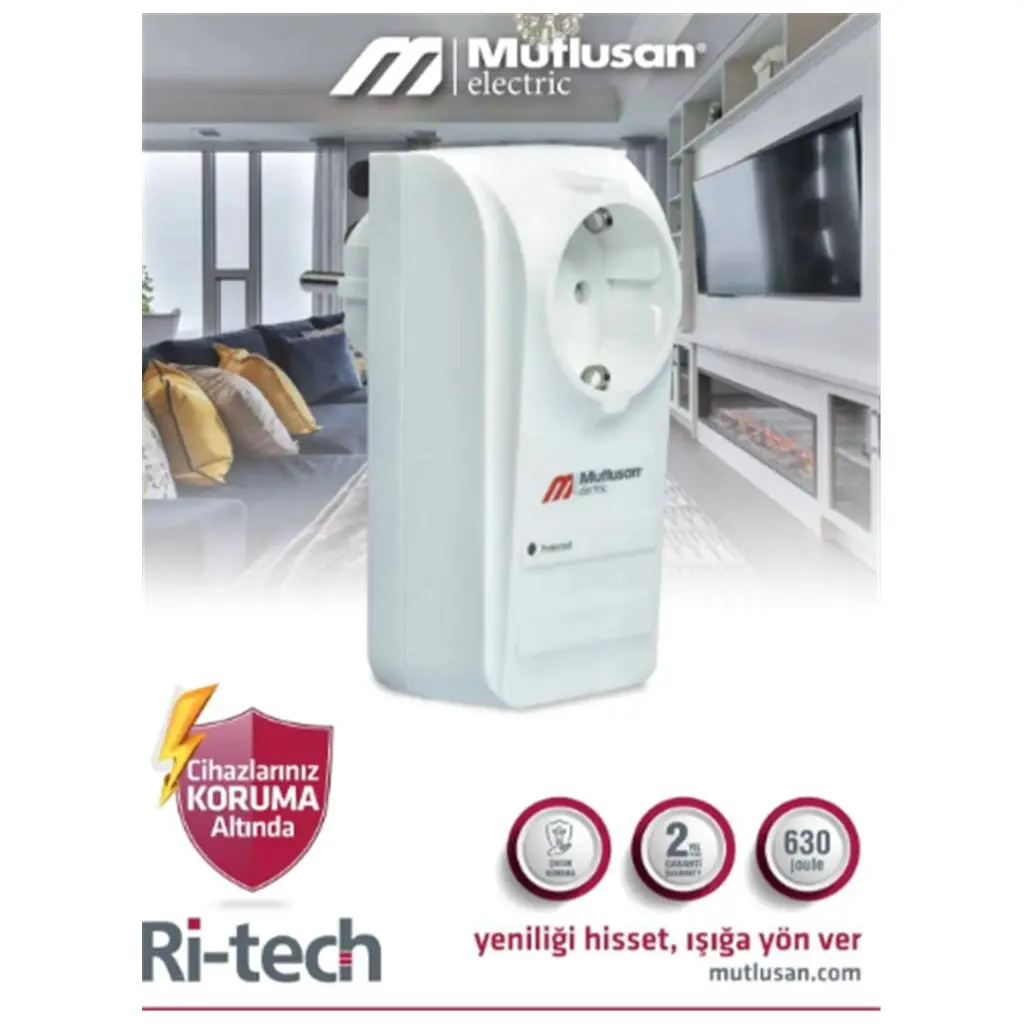 Mutlusan Tekli Şok Korumalı Priz (001 888 100004 00 00)