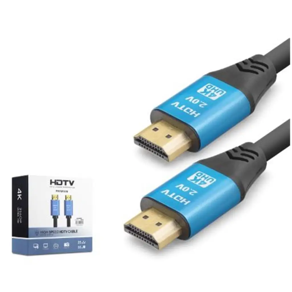 NODAR ND4056 HDMI 2.0 Kablo 4K 60 Hz OD 8.0 mm 25 m Siyah Mavi