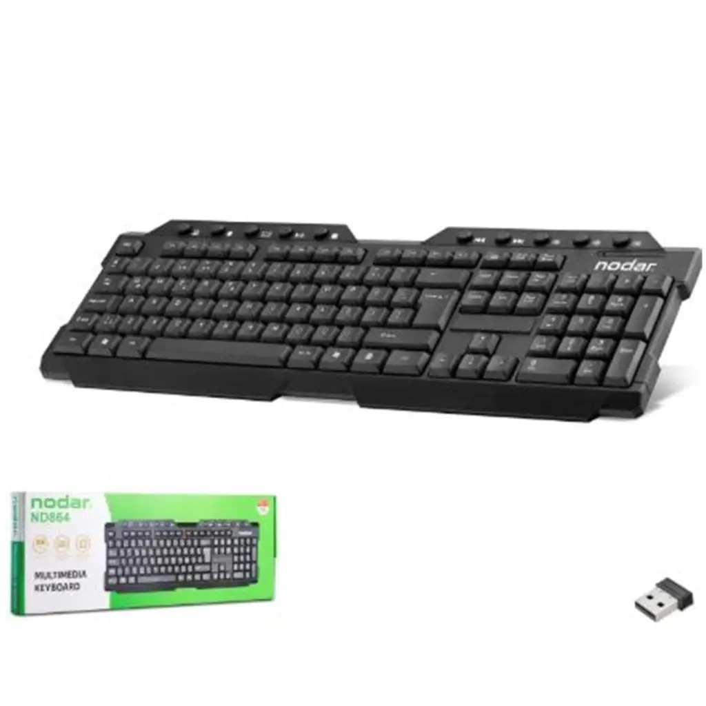 NODAR ND864 Kablosuz Multimedya Klavye Smart TV Uyumlu - Siyah