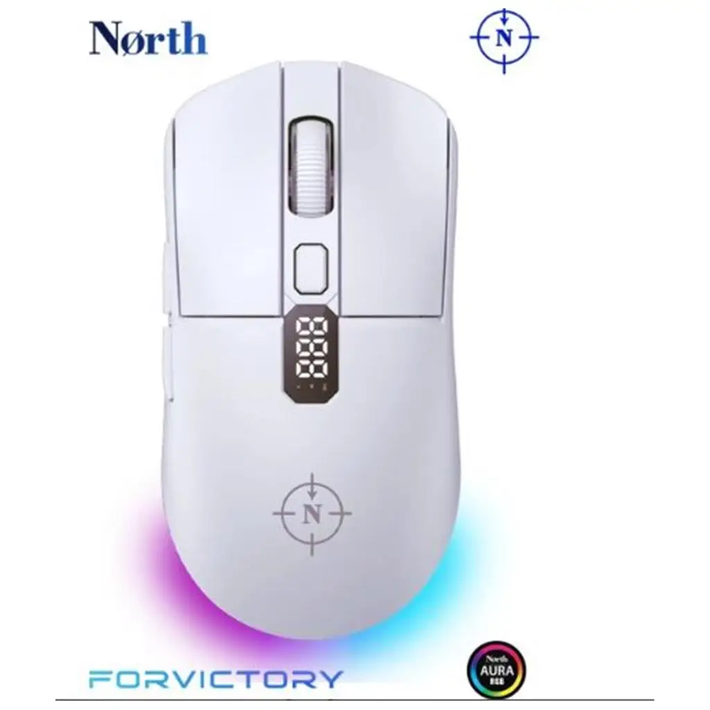 North Odin Pro WL Beyaz 26K DPI 750 IPS 70G UltraLight RGB Kablosuz Gaming Mouse