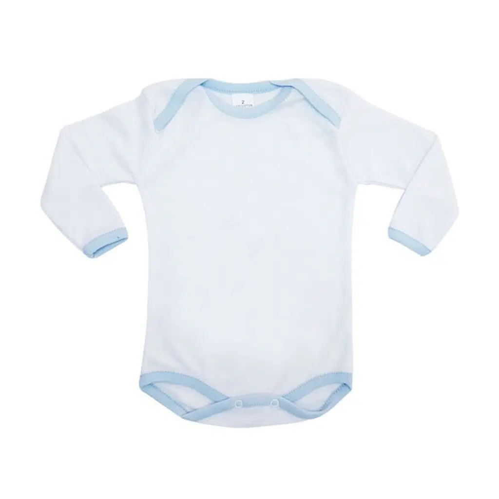 Pamuk Polyester Bebek Zıbını - Mavi Biyeli
