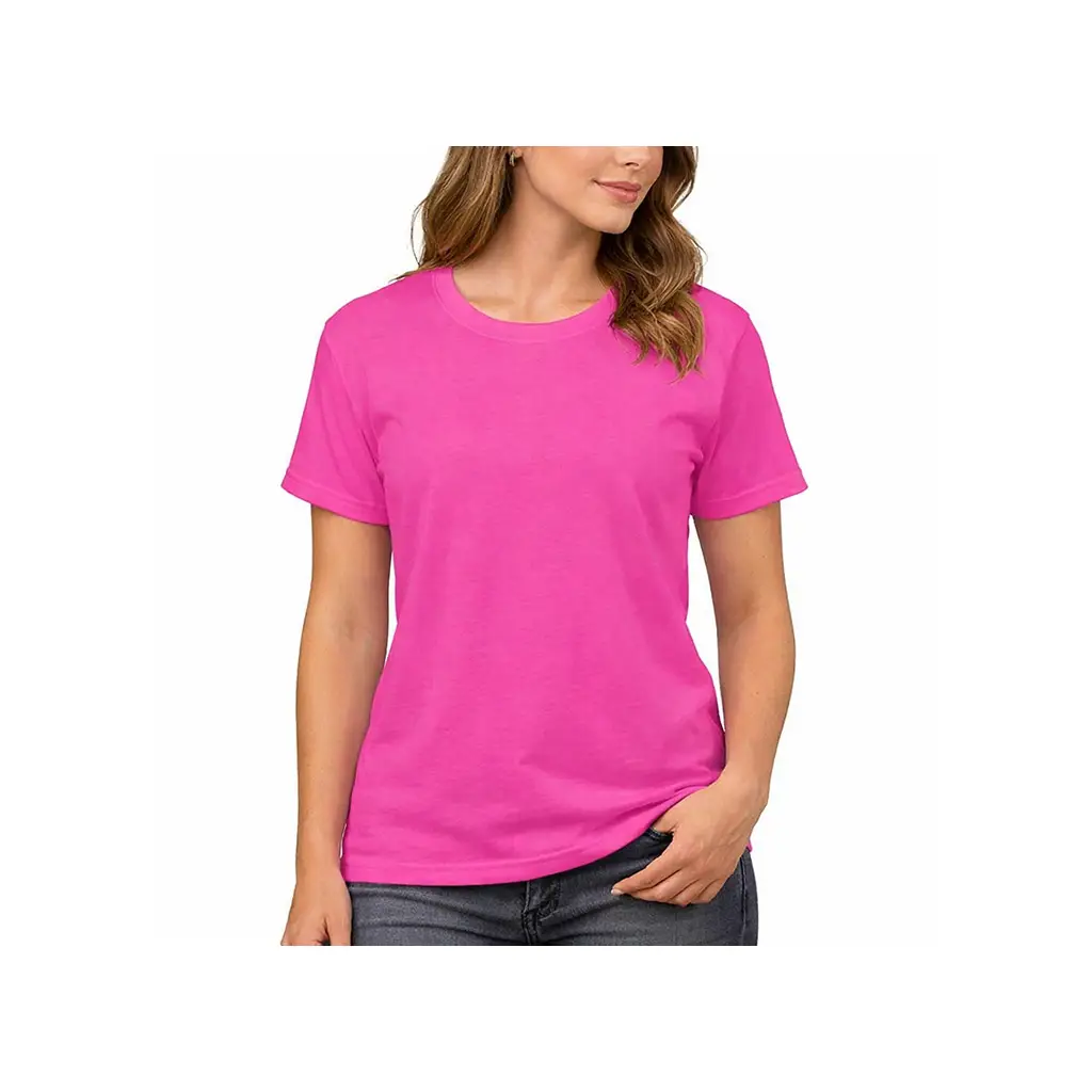 Pembe Unisex T-Shirt %100 Pamuklu