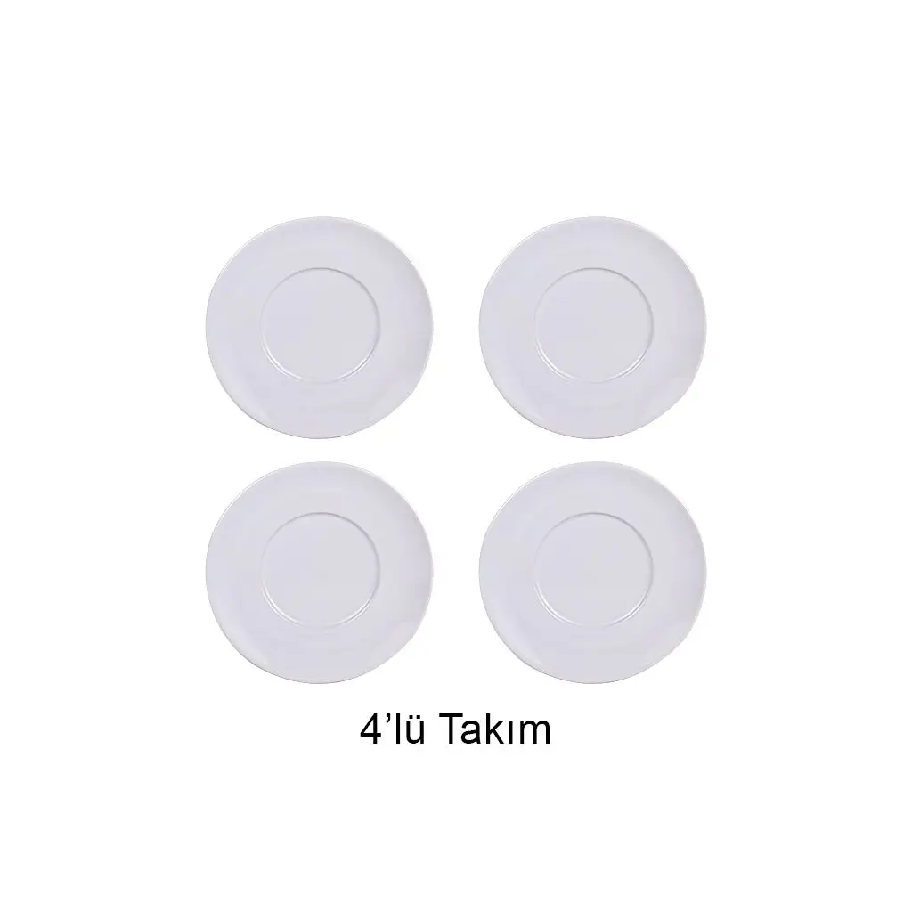 Porselen Kupa Bardak Altlığı - 4'lü Paket