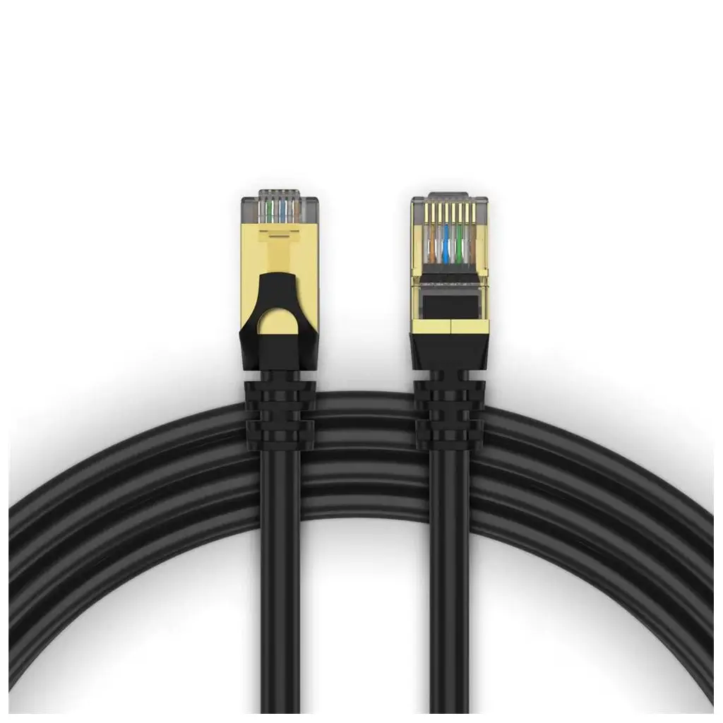 Qgeem QG-OT0601 1mt Cat6 CU AWG24-7 UTP Siyah Network Kablosu