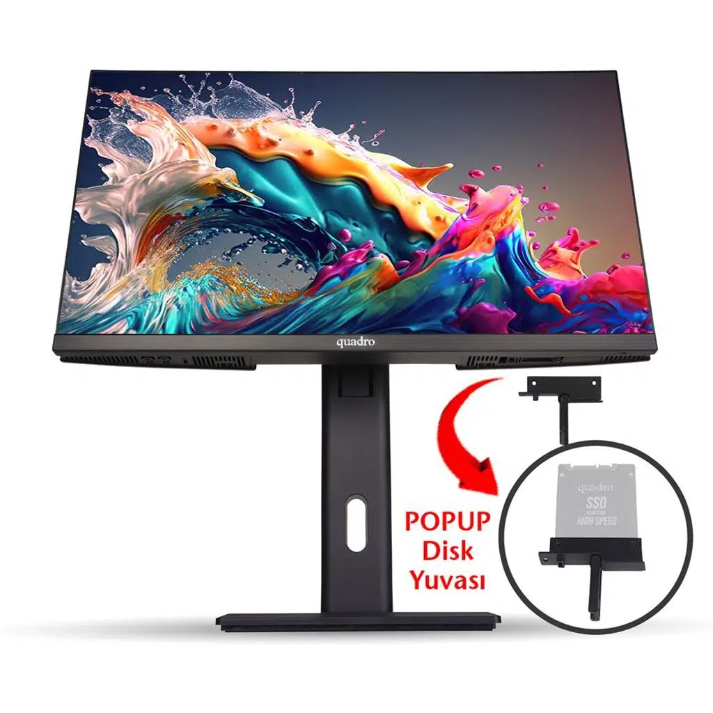 Quadro EXPANSE AI B224 25165 23.8" IPS Ci5 12450H 16gb 512gb NVME SSD OB VGA Freedos AIO P.İzi