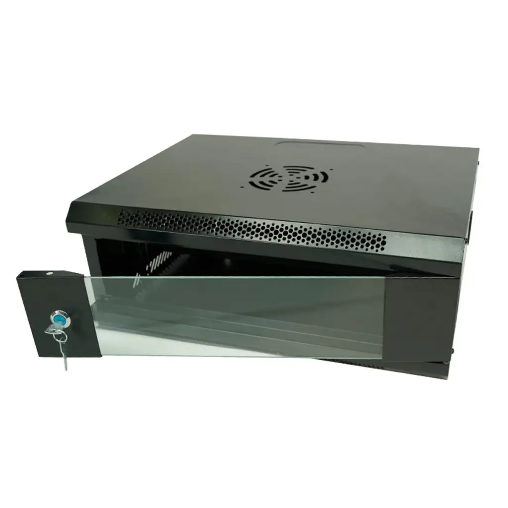 Racksan ML-6404S 4U Duvar Tipi Kabinet (200-530-400) Raf+Fan+Priz