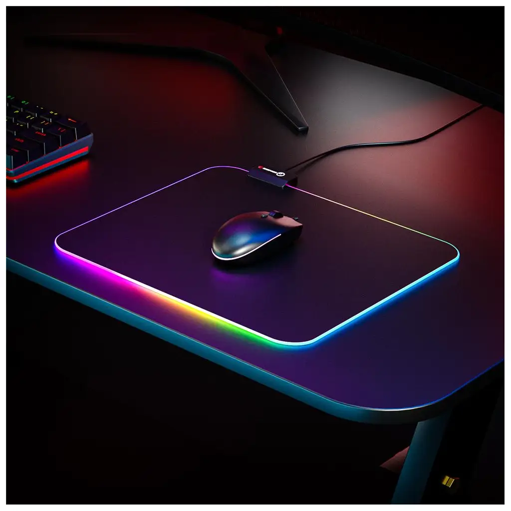 Rampage Pulsar MP-21 Siyah 252-328-3mm RGB Ledli Gaming Mouse Pad