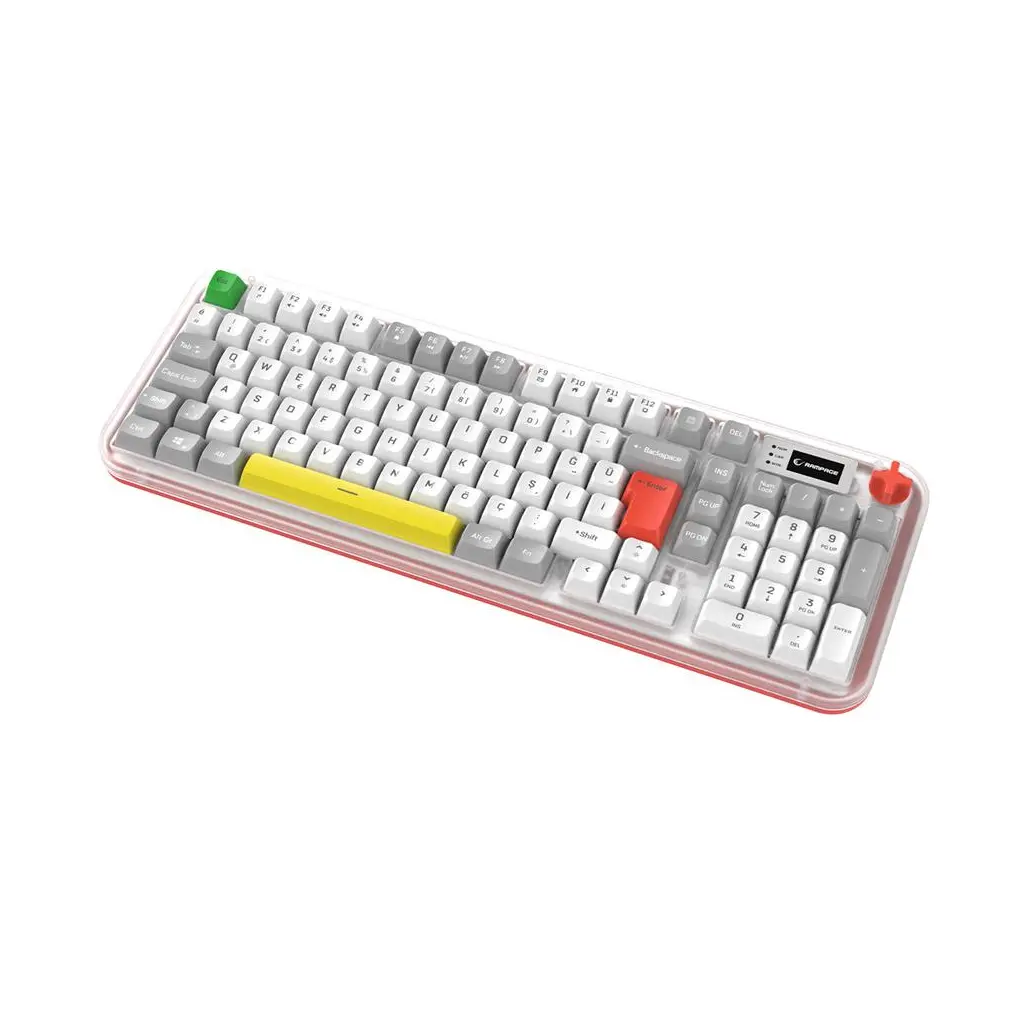 Rampage Reflect 99 Sessiz Beyaz - Gri RGB Q Membrane Oyuncu Klavyesi
