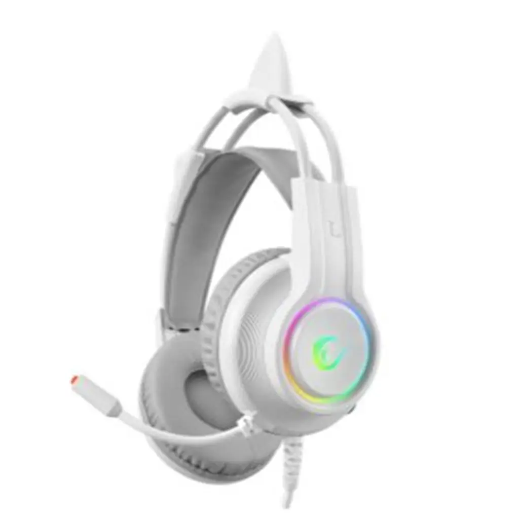 Rampage RM-K91 X-CATTY Beyaz USB 7.1 Version RGB Gaming Oyuncu Mikrofonlu Kulaklık