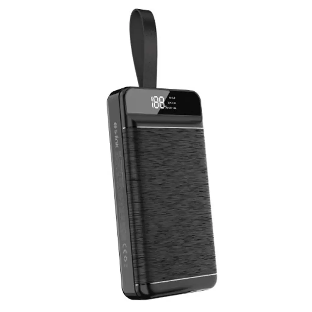S-link P300 30000mAh PD22.5W+QC3.0 18W Siyah LCD Taşınabilir Pil Şarj Cihazı Powerbank