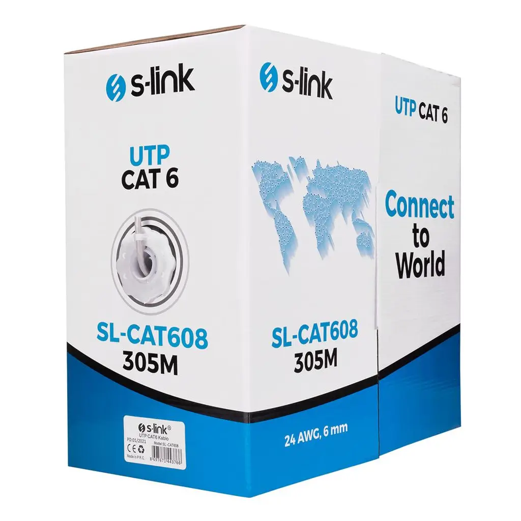 S-link SL-CAT608 305mt Utp Cat6 Kablo 24awg