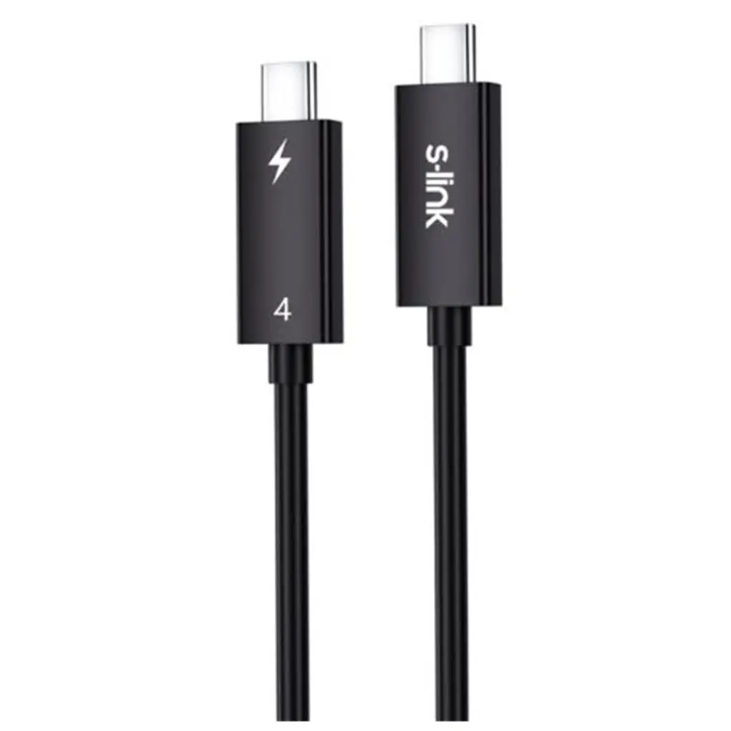 S-link SL-TC401 Thunderbolt 4.0 1m 8k 60Hz PD100W TypeC to TypeC 40Gbps Hızlı Data Kablosu