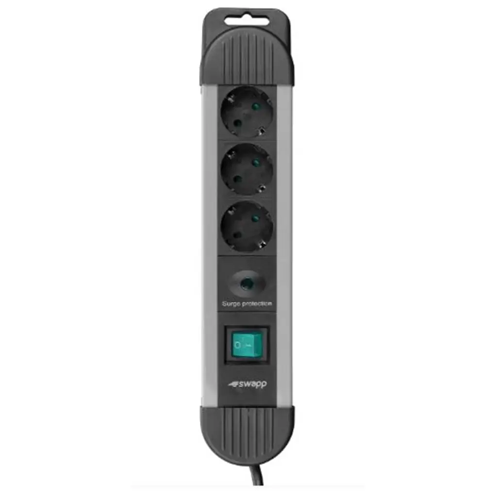 S-link SPGKS03 1.5m 3G1.5mm2 900 Joule 3Lü Akım Kor. Gri Priz Çoklayıcı