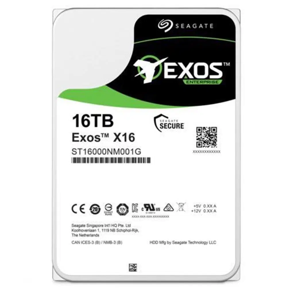 Seagate 16TB EXOS ST16000NM001G 3.5 256MB 7200RPM SATA3 NAS Sabit Disk (Boğaziçi Garantili)