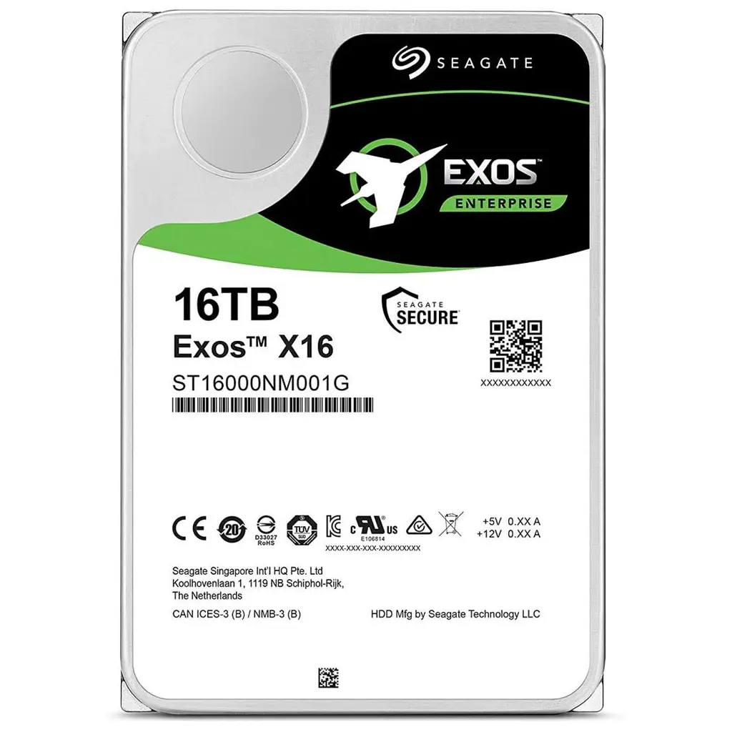 Seagate 16TB EXOS ST16000NM001G 3.5 256MB 7200RPM SATA3 NAS Sabit Disk