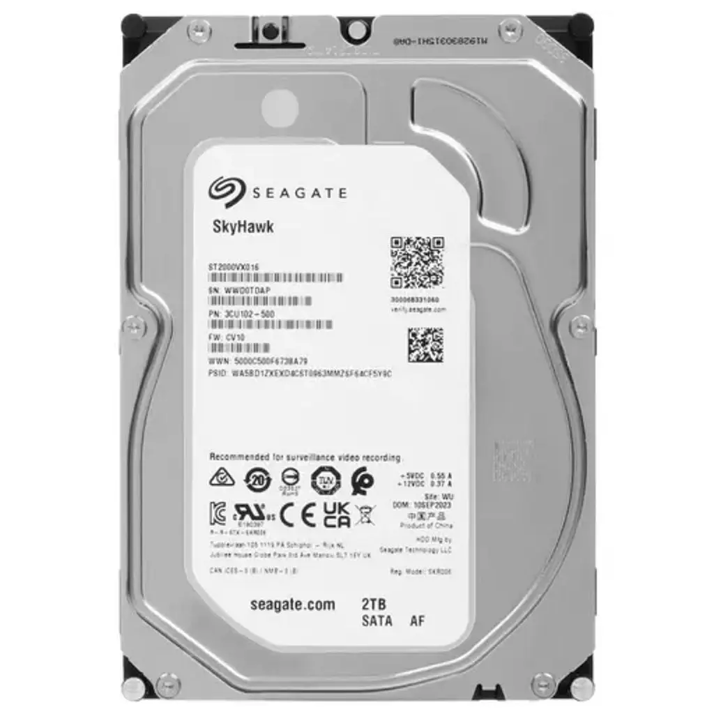 Seagate 2TB ST2000VX016 5400Rpm 256MB Harddisk 7-24 Güvenlik Diski (İthalat)