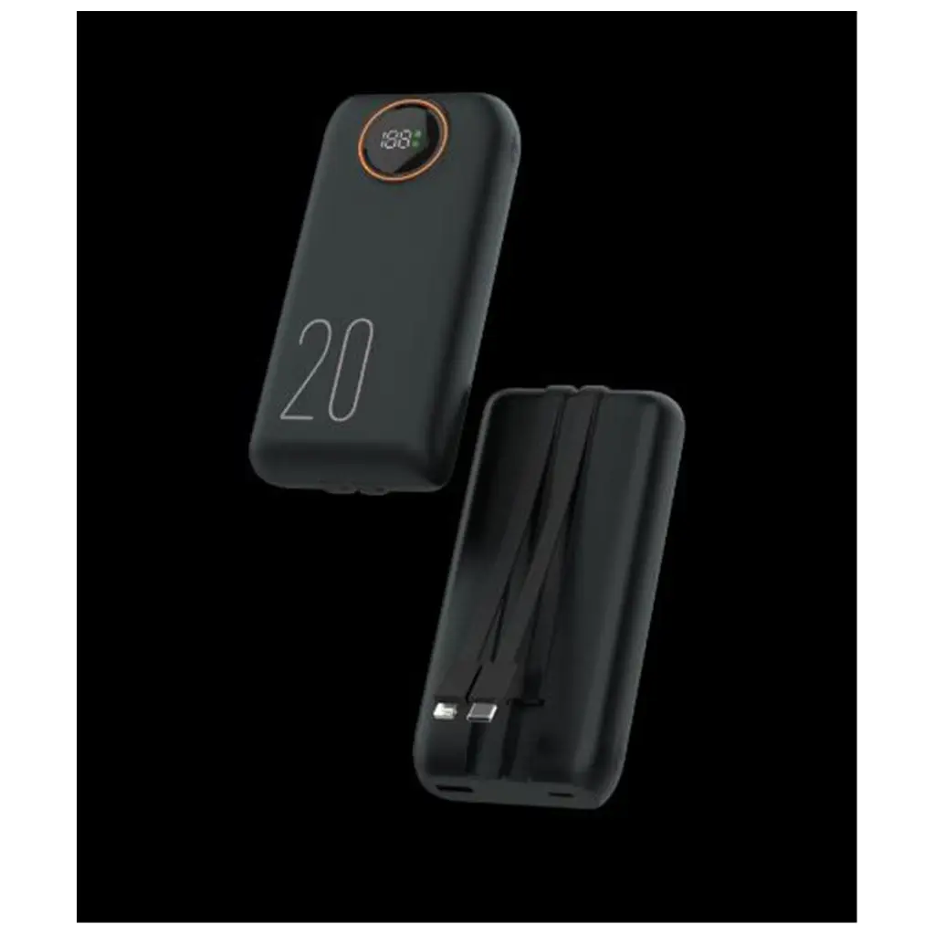 Snapron SNP-3013 20.000 Mah LCD Ekran Dahili Kablolu 22.5w Hızlı Şarj Powerbank