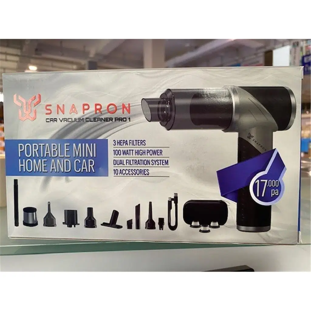 Snapron SNV-3000 17000PA 2000Mah 15in1 Güçlü Vakum Ve Üflemeli Şarjlı Katlanabilir Araç Süpürgesi