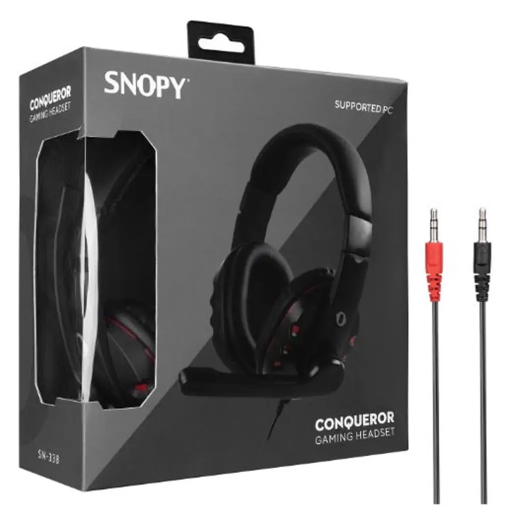 Snopy SN-338 Conqueror Siyah-kırmızı Gaming Oyuncu Mikrofonlu Kulaklık