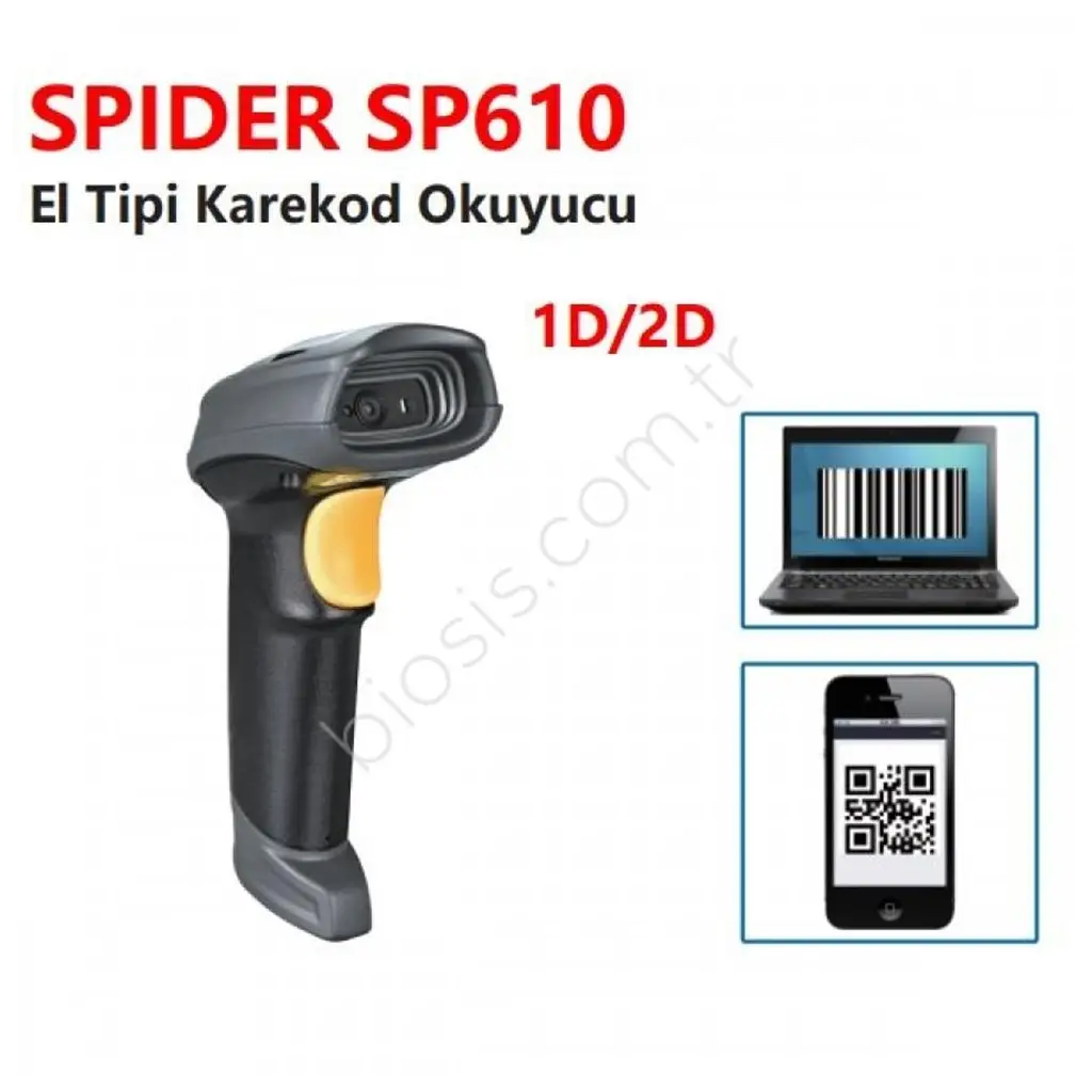 SPIDER SP610 2D USB El Tipi Karekod Barkod Okuyucu