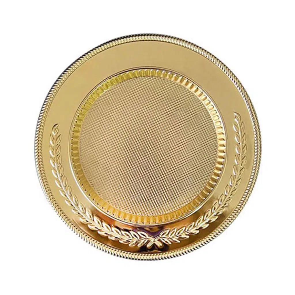 Sublimasyon 20 cm Altın Metal Tabak - Başak