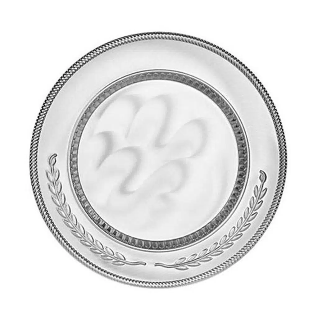 Sublimasyon 20 cm Gümüş Metal Tabak - Başak