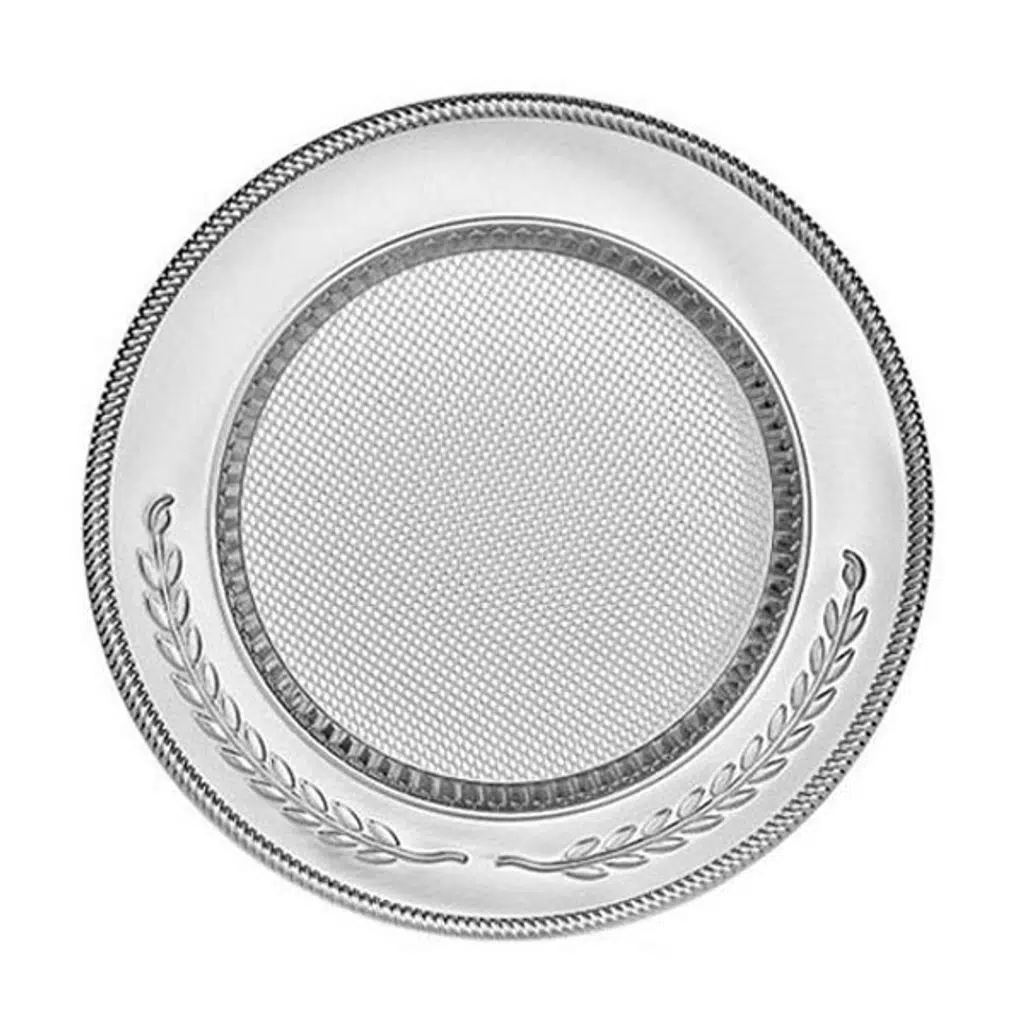 Sublimasyon 25 cm Gümüş Metal Tabak - Başak