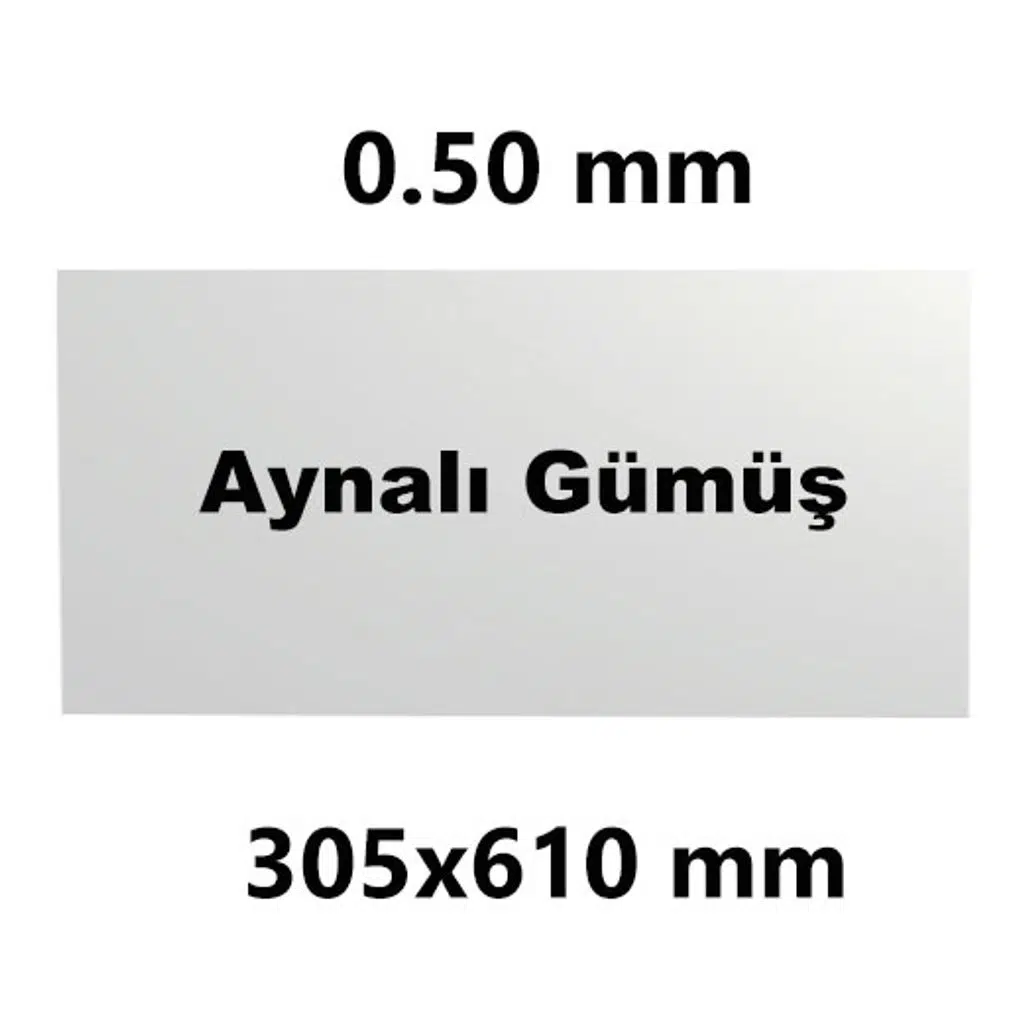 Sublimasyon Avrupa Metal Aynalı Gümüş 30.5 x 61 cm