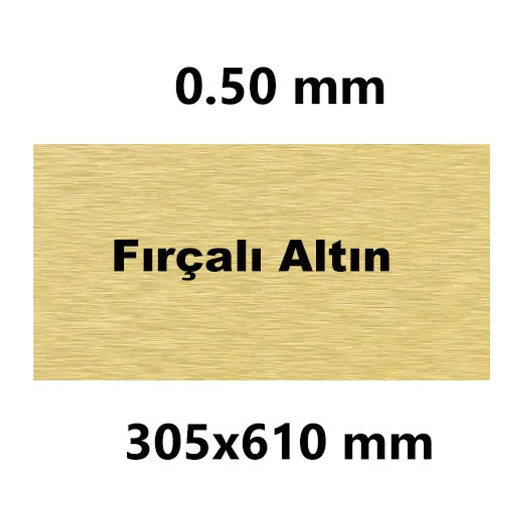 Sublimasyon Avrupa Metal Fırçalı Altın 30.5 x 61 cm