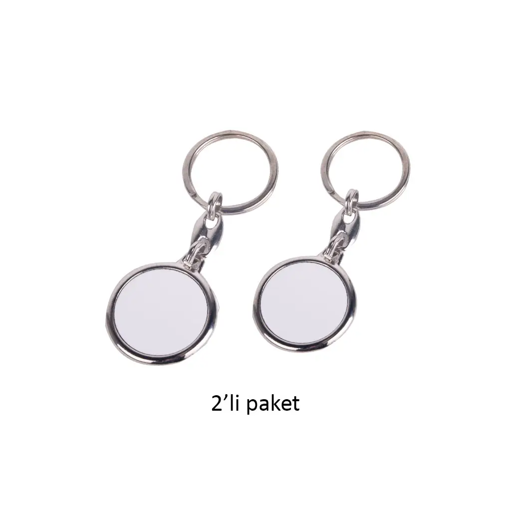 Süblimasyon Bella Çift Taraflı Metal Anahtarlık - 2'li Paket