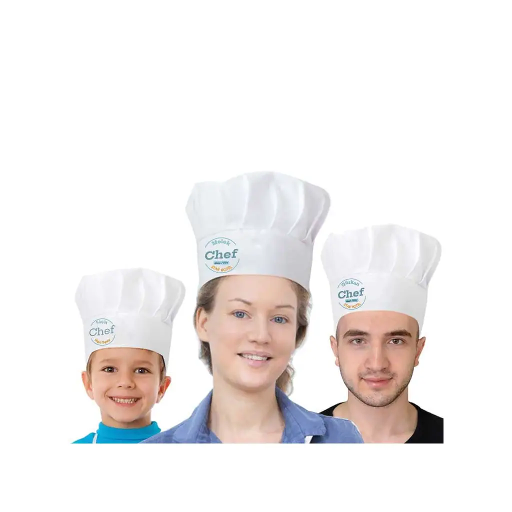 Süblimasyon Beyaz Aşçı Şapkası